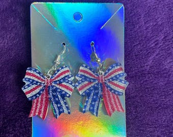 4th of July earrings