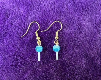 Pendientes de piruleta a rayas – Joyería dulce y dulce
