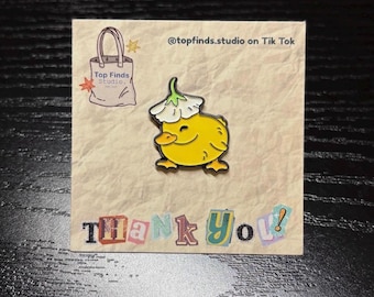 Pin de esmalte duro con forma de flor de pato, pin de solapa