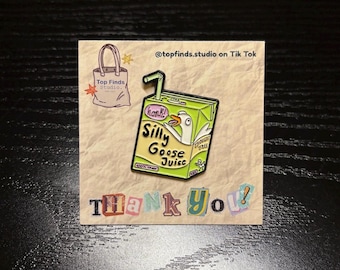 Pin de esmalte de jugo de ganso tonto, insignia de solapa coleccionable