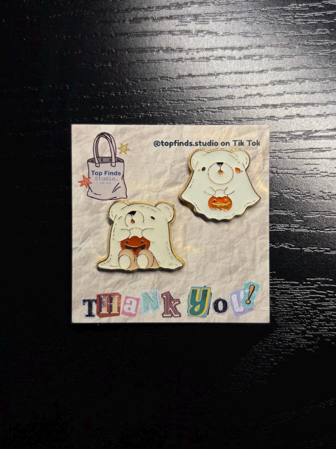 2PC Ghost Bear Enamel Pin, Halloween Cute Pumpkin Ghost Pin Badge - Etsy