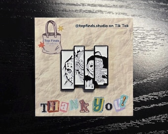 Pin de esmalte de película de terror: Michael Myers, Freddy Krueger, Jason Voorhees, Chucky