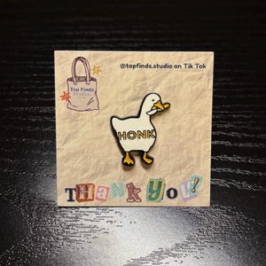 Honk! Goose Enamel Pin: Funny Lapel Pin Badge