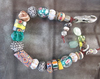 HIPPIE BOHO CHIC African trade beads bracelet Harriet Love Jewelry chunky old ethnic urban bracelet tribal unisex jewelry