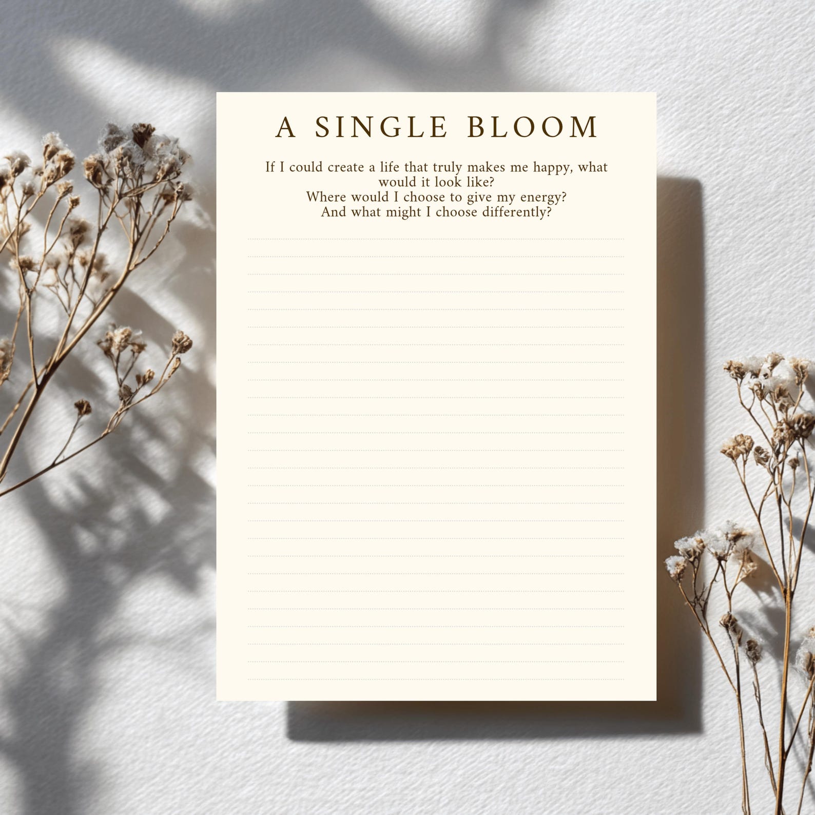 Gentle Reflection Printable Journal - Self Love & Healing Prompts ...