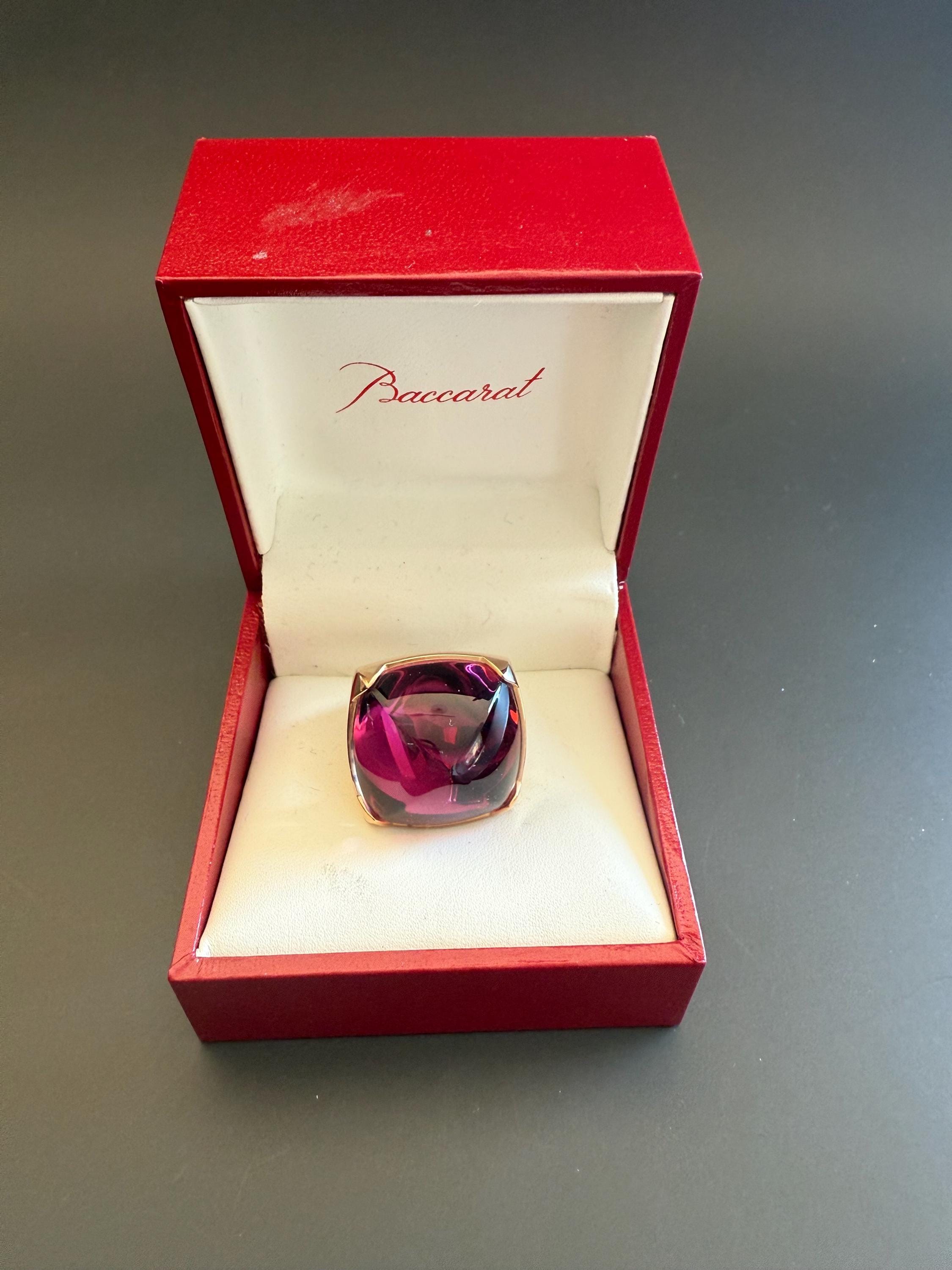 Baccarat Médicis Ring in Vermeil With Purple Crystal – Luxury