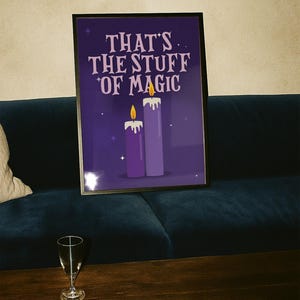 Magic Candles Halloween Print, Gloomy Purple Decor (Digital Download)