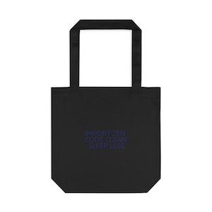 Midnight Python Developer Canvas Tote - Modern Python Coder Occasion Gift