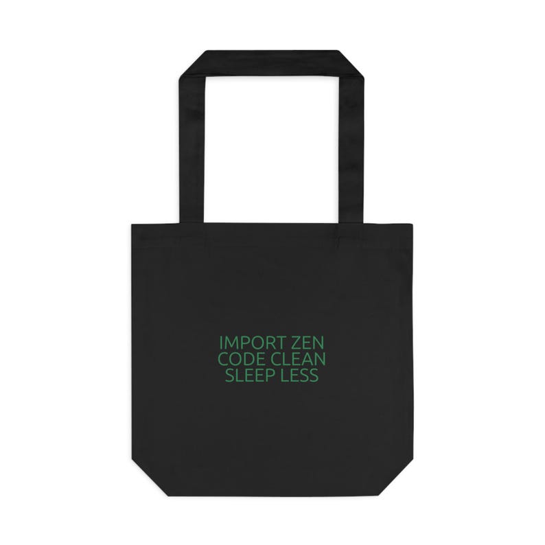 Bolsa de lona premium para desenvolvedores Python - Presente estético para programadores Python. imagem 1