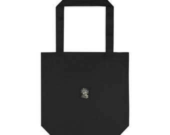 Dark Academia Skull Canvas Tote - Aesthetic Gothic Book Lover Occasion Gift