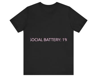 Camiseta Neon Social Battery Low - Camiseta divertida e com estética acessível