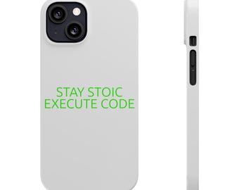 Stoic Cyber Hacker Phone Case - Future Tech Terminal Wear Tee