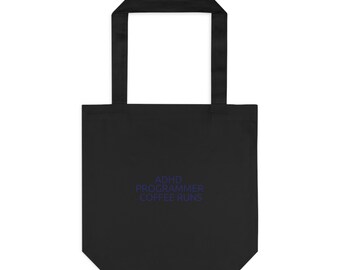 Midnight ADHD Programmer Canvas Tote - Modern Developer Occasion Gift
