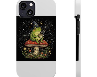 Cottagecore Wizard Frog Phone Case - Whimsical Magical Positivity Occasion Gift