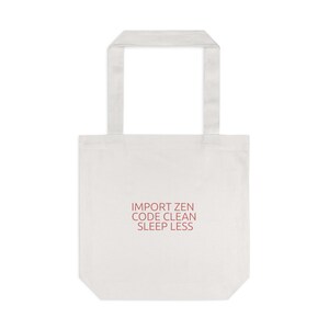 Borsa in tela stile "Frozy Python Developer" - Regalo vintage per programmatori Python immagine 2