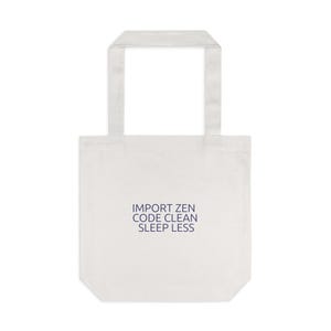 Sac fourre-tout en toile Midnight Python Developer - Cadeau moderne pour les développeurs Python image 2