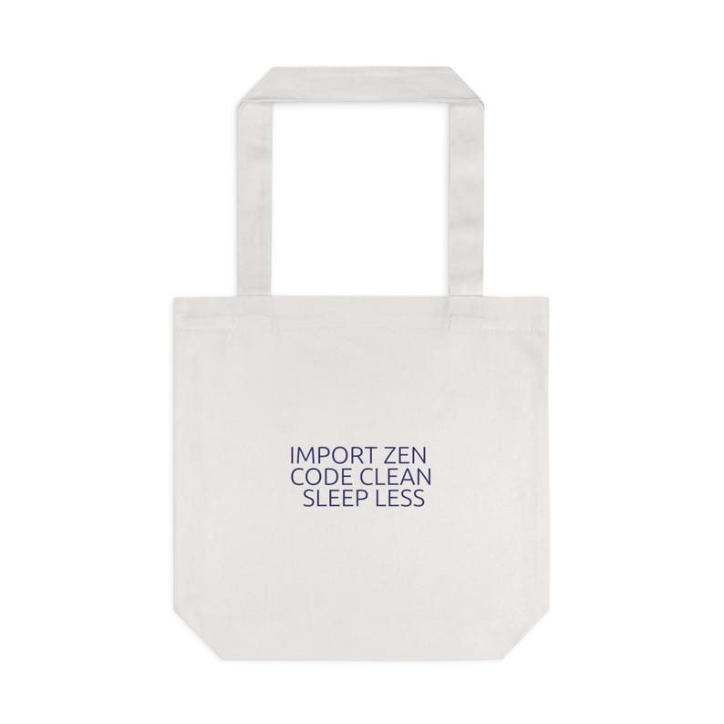 Sac fourre-tout en toile Midnight Python Developer - Cadeau moderne pour les développeurs Python image 2