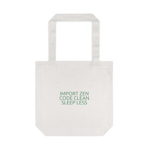 Bolsa de lona premium para desenvolvedores Python - Presente estético para programadores Python. imagem 2