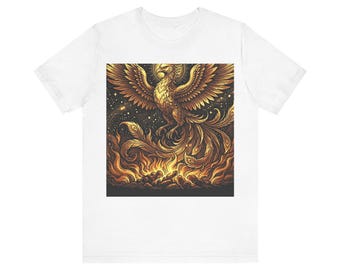 Renaissance Gold Phoenix T-Shirt - Breathtaking Mythological Gold Foil Gift