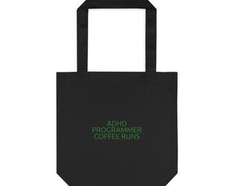 Forest ADHD Programmer Canvas Tote - Organic Developer Occasion Gift
