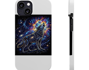 Astral Stardust Wolf Phone Case - Breathtaking Cosmic Galaxy Wolf Occasion Gift