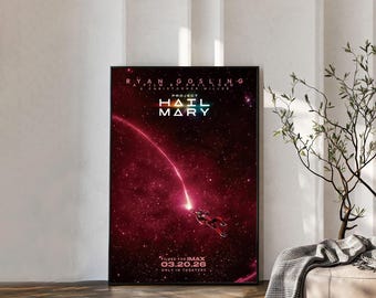 プロジェクト・ヘイル・メアリー（2026）映画ポスター、フレームレス