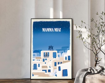 Mamma Mia Movie Poster | High-Quality Canvas | Home Decor | Holiday Gift | Available in Various Sizes