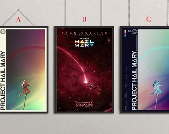 プロジェクト・ヘイル・メアリー（2026）映画ポスター、フレームレス