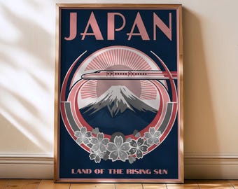 日本旅行プリント | ヴィンテージウォールアート | レトロな東京日本インテリア、日本ポスター、富士山