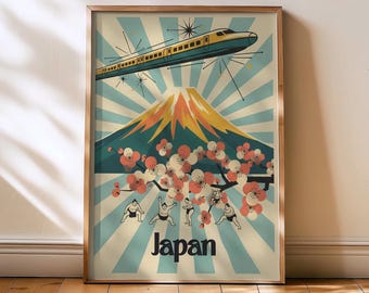 ミカドジャパン ヴィンテージトラベルポスター：アートプリント - Etsy