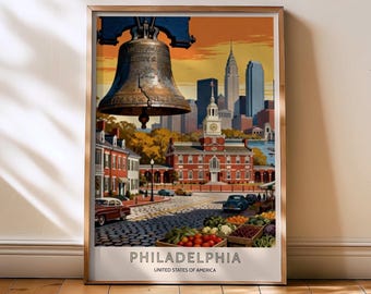 philadelphia poster, philadelphia art, philadelphia print, philly wall art, philadelphia decor, philly art, usa travel print, travel poster