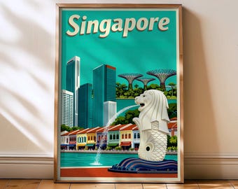 シンガポールのプリントポスター、シンガポールのウォールアート