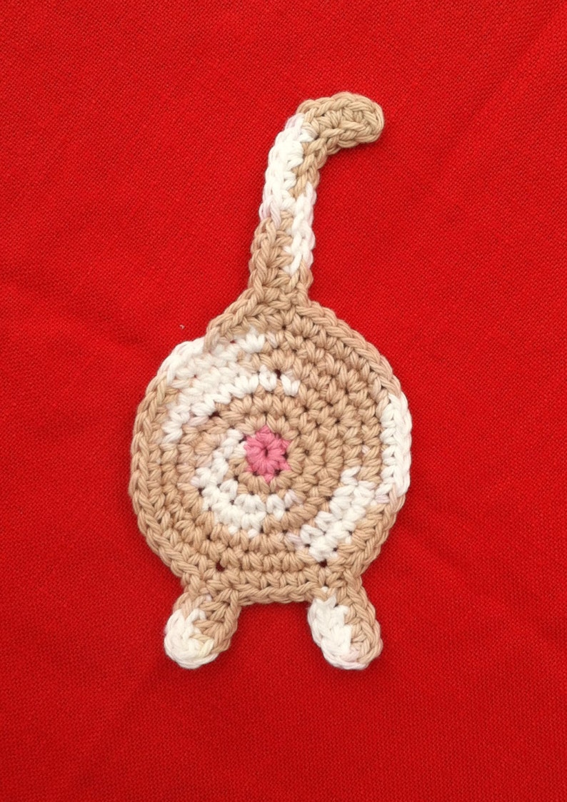 Cat butt Coaster yellow tabby image 2