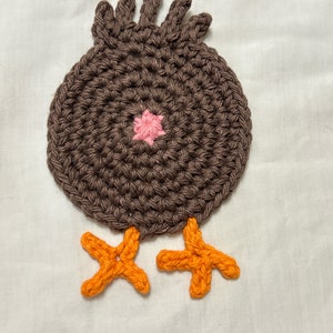 Chicken Butt coaster solid light brown image 5