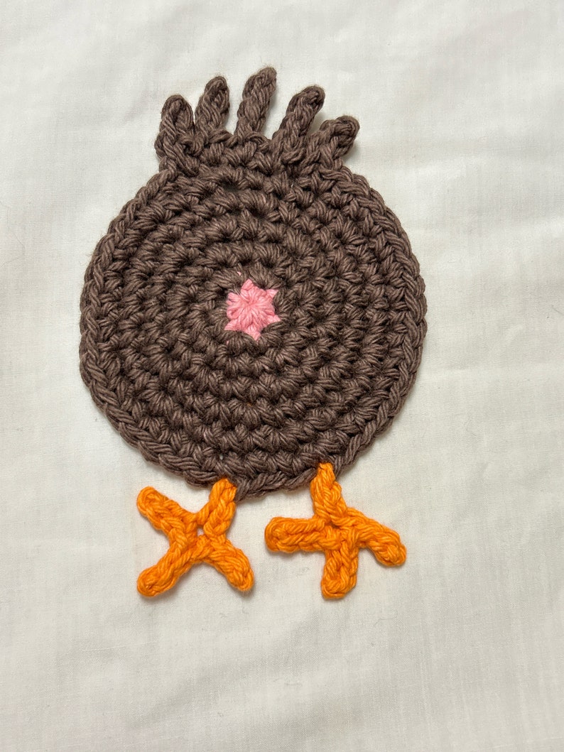 Chicken Butt coaster solid light brown image 5