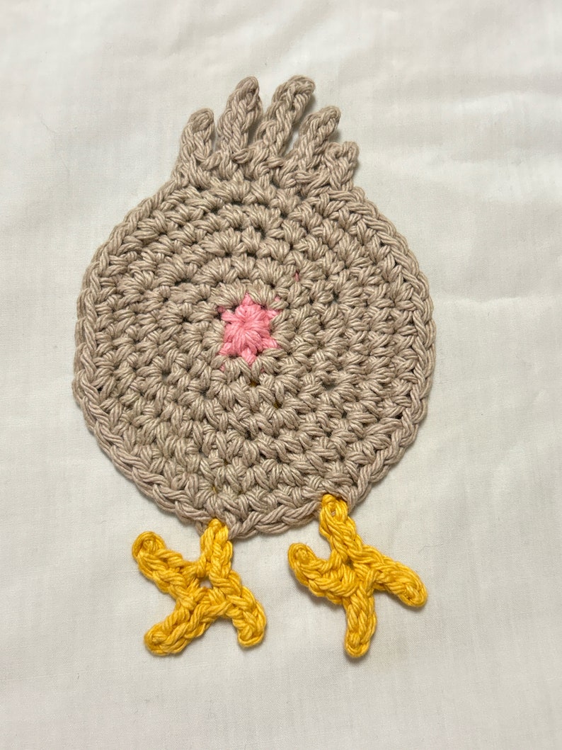 Chicken Butt coaster solid light brown image 1