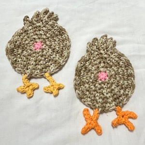 Chicken Butt coaster solid light brown image 3