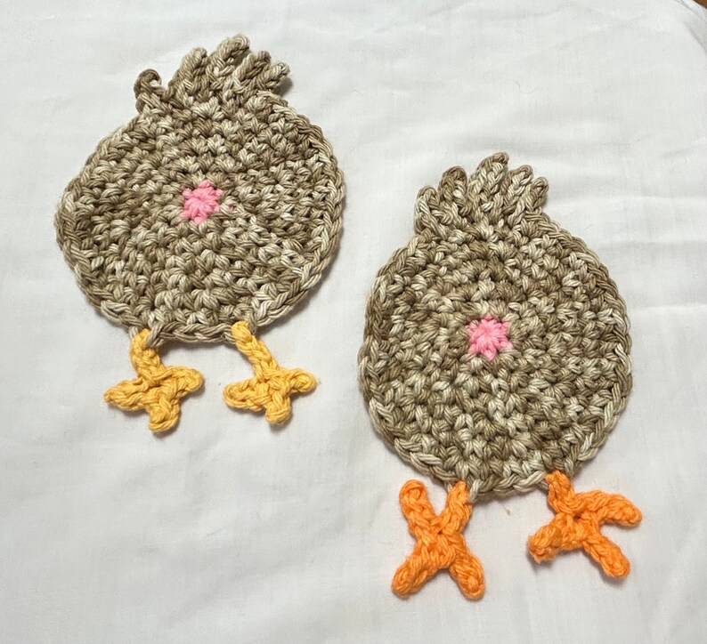 Chicken Butt coaster solid light brown image 3