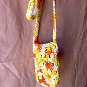 Water bottle tote orange and yellow phone sling crossbody bottle holder carrier image 5