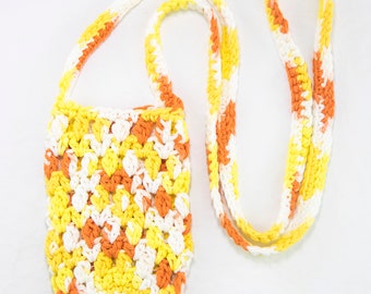 Water bottle tote orange and yellow phone sling crossbody bottle holder carrier