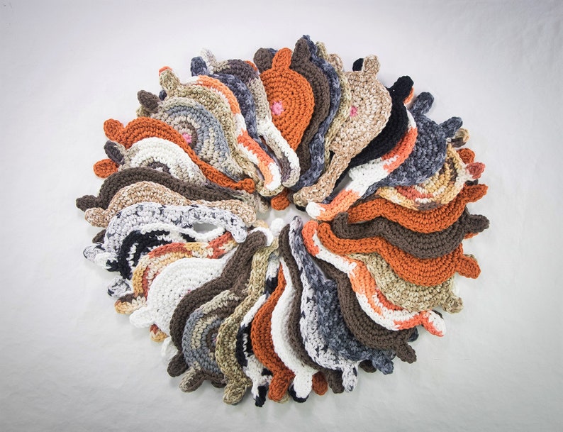 Choisissez Votre Jeu Crochet Clowder Kitty Coton Cat Butt Sous Verres Dame Chat Humour Beaucoup De Couleurs Orange Blanc Noir Marron Gris