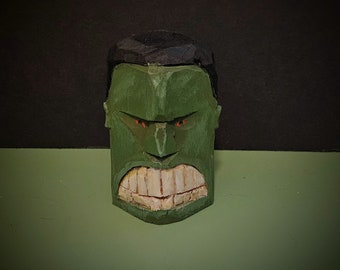 3" Hand Carved Wooden Hulk