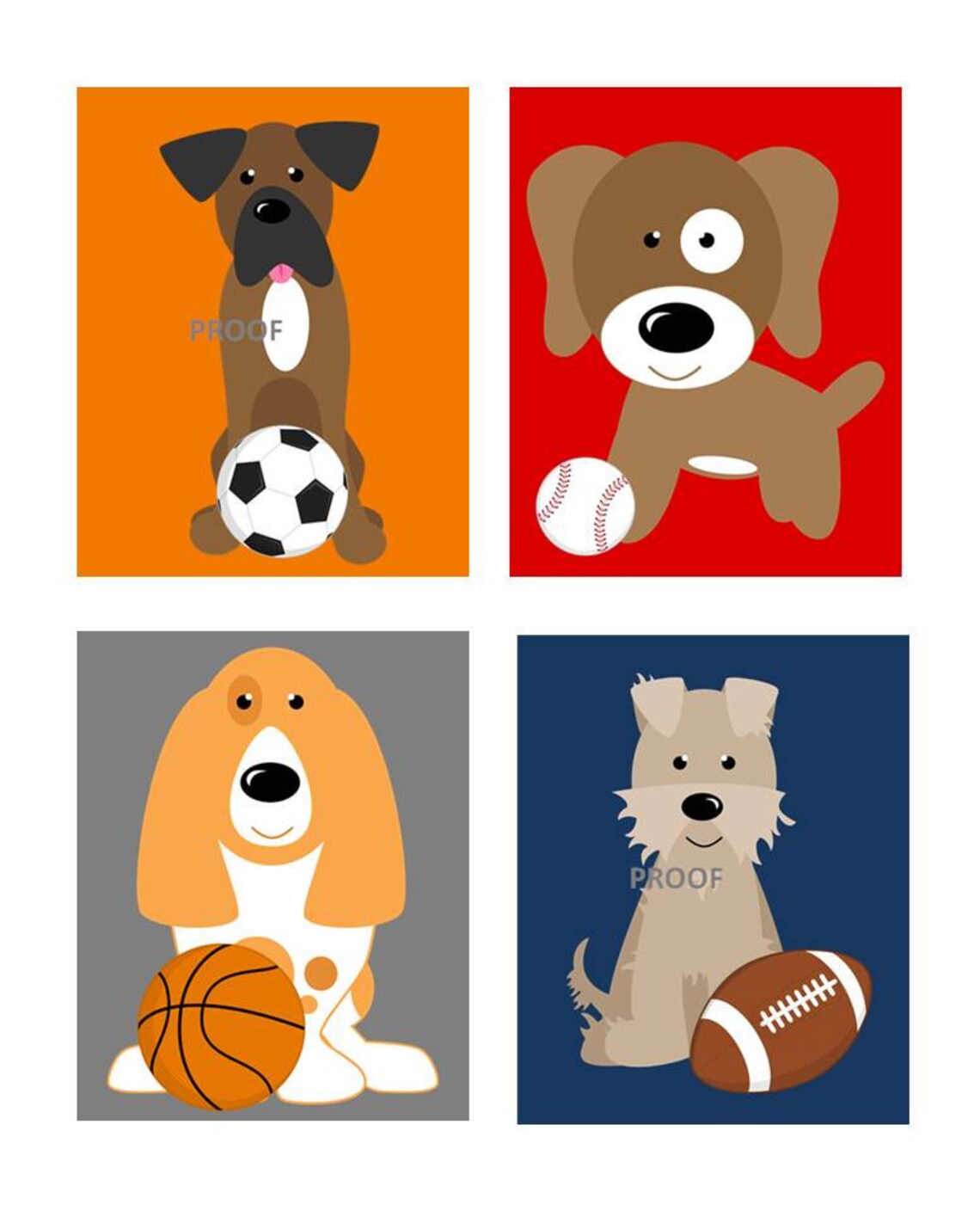 Dog Nursery Art Prints Dogs Nursery Decor Dogs Wall Art Dog Etsy