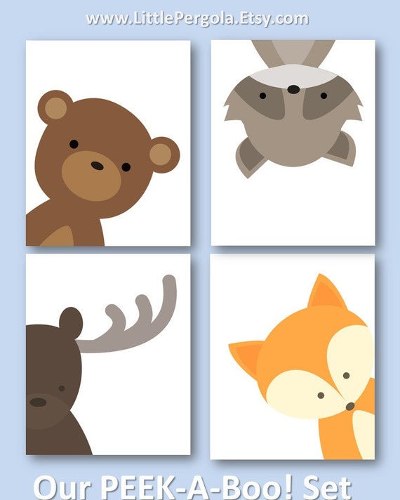 Woodland Nursery. Woodland Nursery Boy. Nursery Print. Baby | Etsy