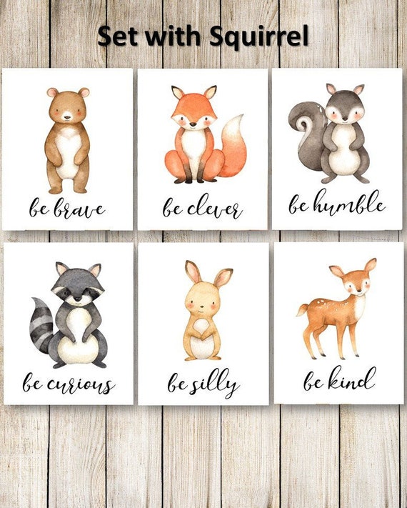 woodland animal nursery art