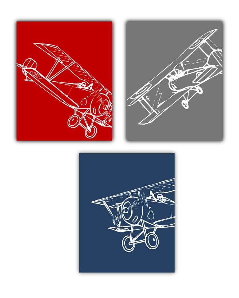 Airplane Art // Aviation Art // Airplane Nursery Decor // | Etsy