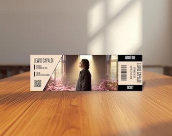 Ingresso de lembrança Lewis Capaldi 2025 - Sheffield 06/09/25