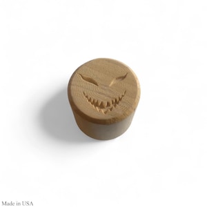 Wood Shift Knob Demon Grin Engraving