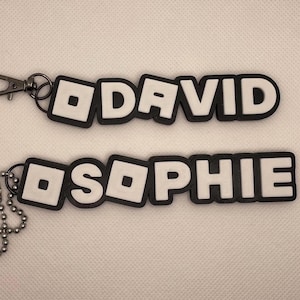 Personalized Roblox Inspired Name Bag Tag. Great Birthday Gift! Bag Tag, Backpack Tag, Key Chain, Bottle Name Tag.