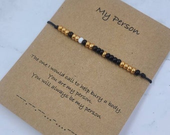 BFF Morse Code Bracelet: Hidden message beaded bracelet, bestfriend bracelets, friendship bracelets